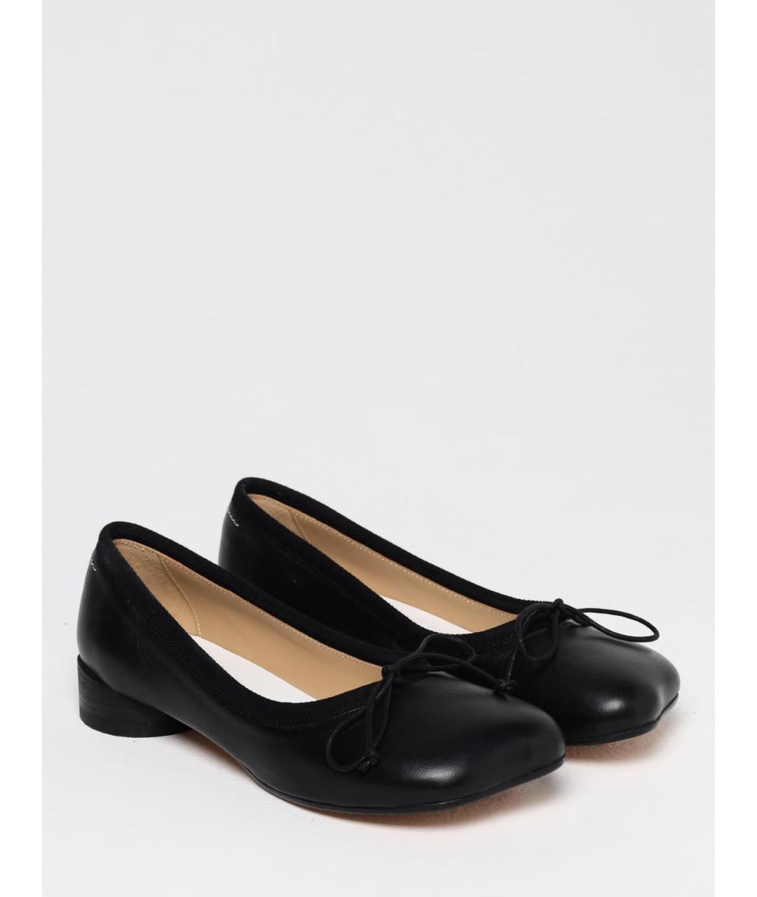 MM6 MAISON MARGIELA Черные кожаные туфли, фото 2