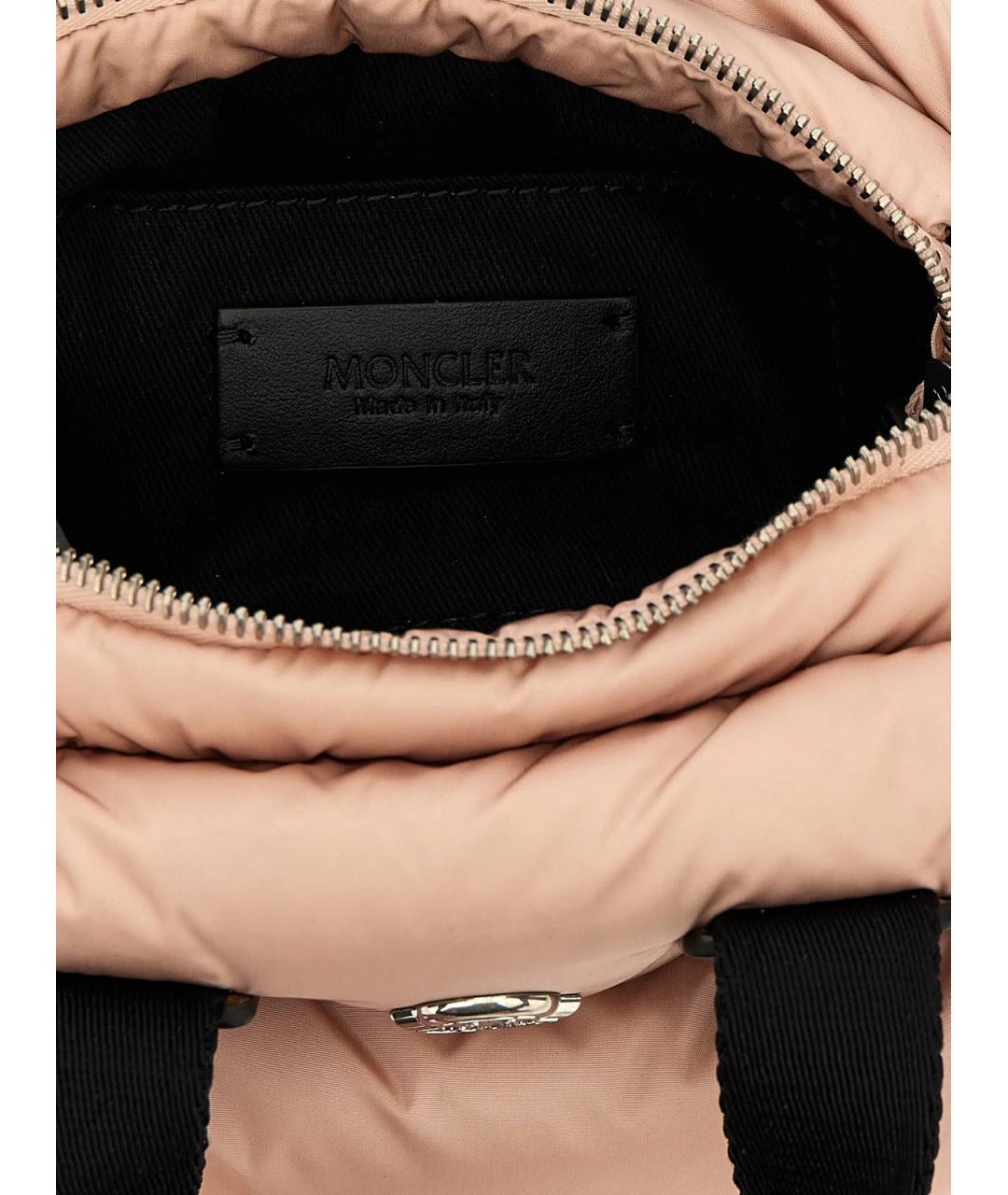MONCLER Розовая сумка с короткими ручками, фото 4