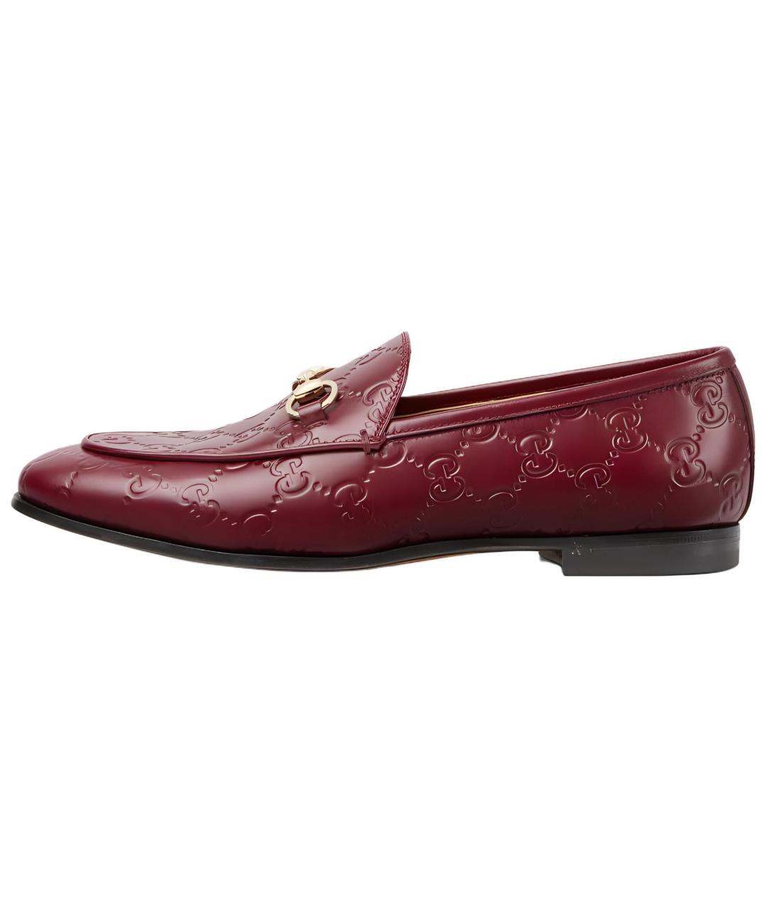 GUCCI Красные кожаные лоферы, фото 2
