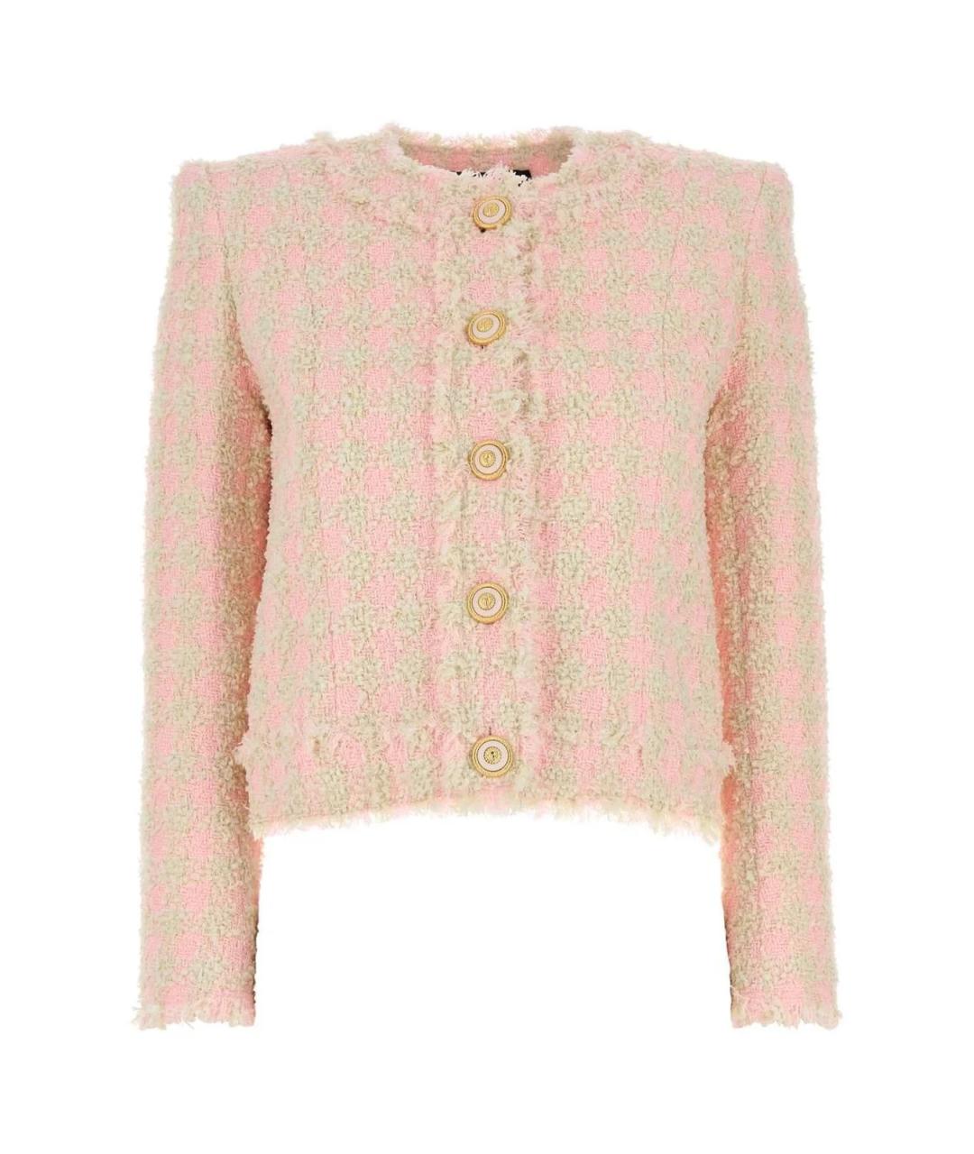 BALMAIN Розовый синтетический жакет/пиджак, фото 1
