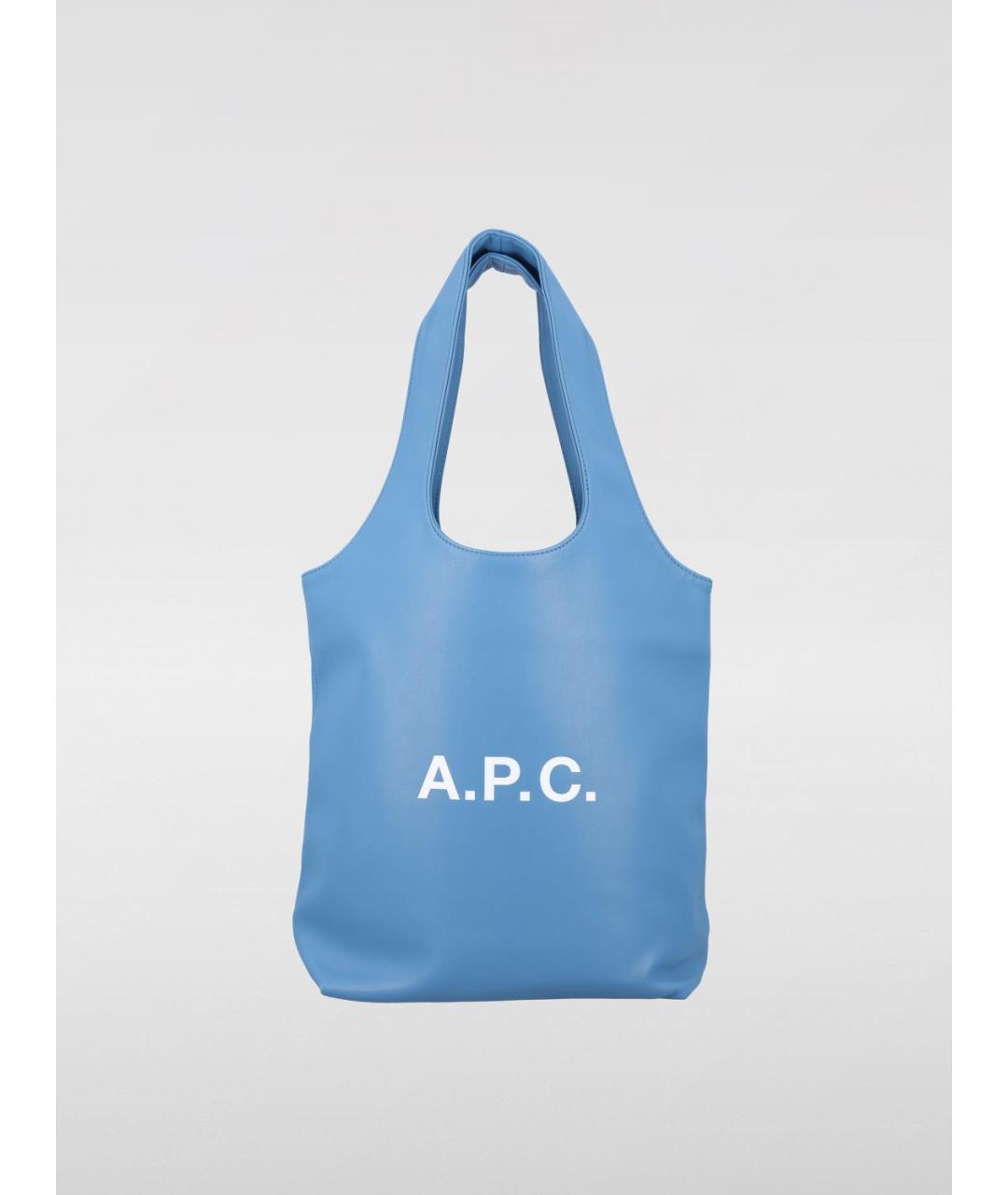 A.P.C. Голубая сумка тоут из искусственной кожи, фото 5