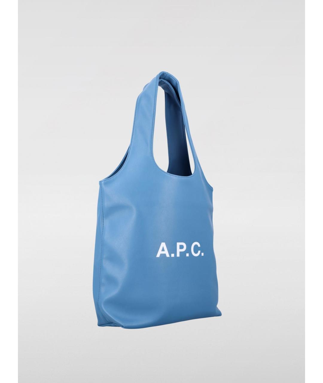 A.P.C. Голубая сумка тоут из искусственной кожи, фото 3