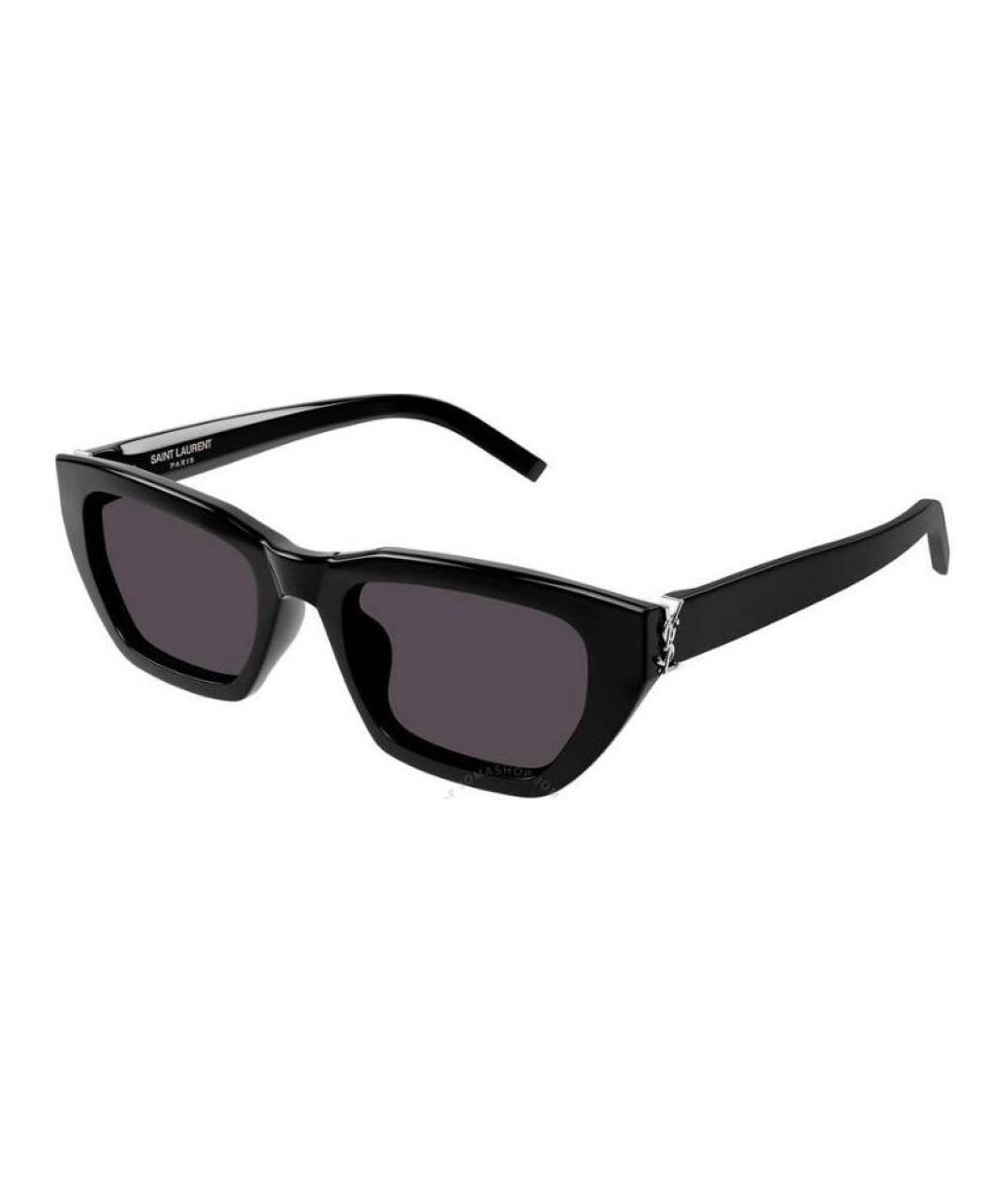 SAINT LAURENT Черные пластиковые солнцезащитные очки, фото 1