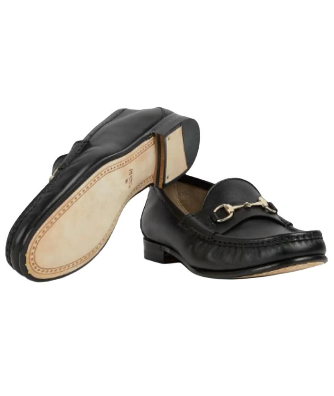 GUCCI Черные кожаные мокасины, фото 6