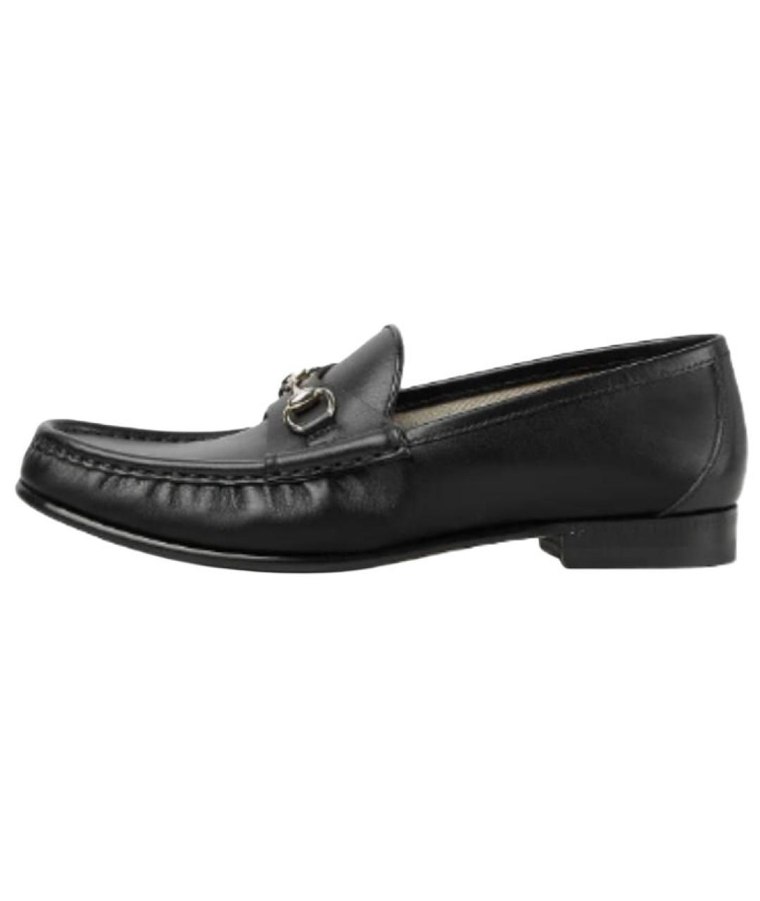 GUCCI Черные кожаные мокасины, фото 2