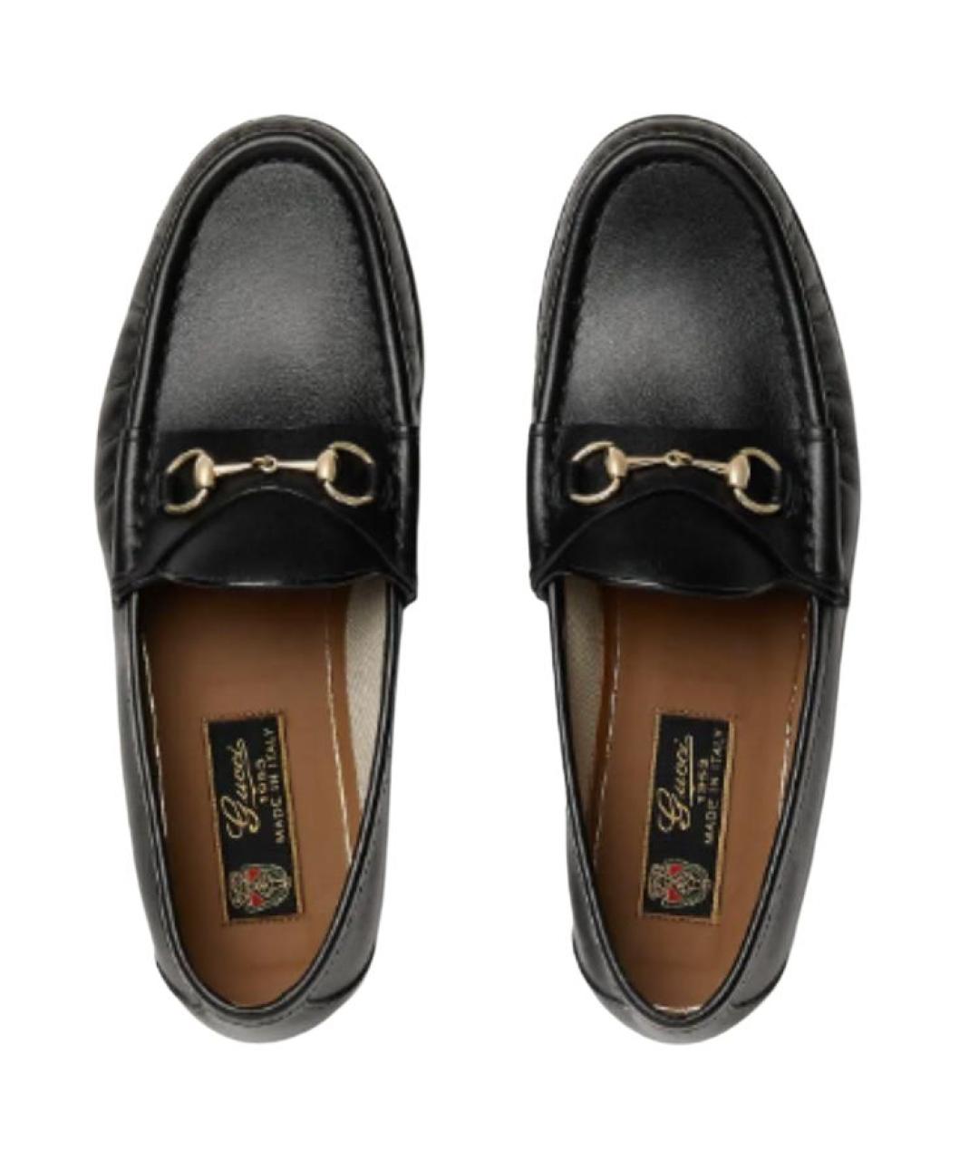 GUCCI Черные кожаные мокасины, фото 4