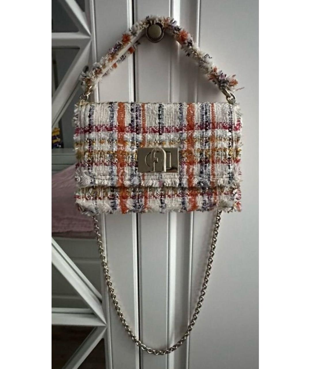 FURLA Мульти твидовая сумка с короткими ручками, фото 7