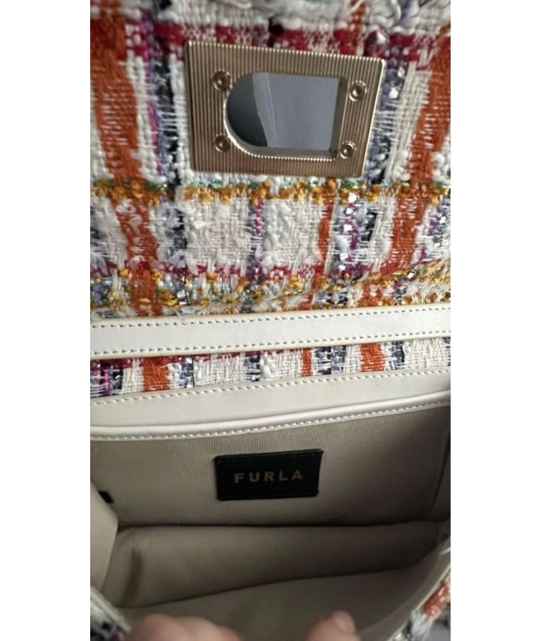 FURLA Мульти твидовая сумка с короткими ручками, фото 6