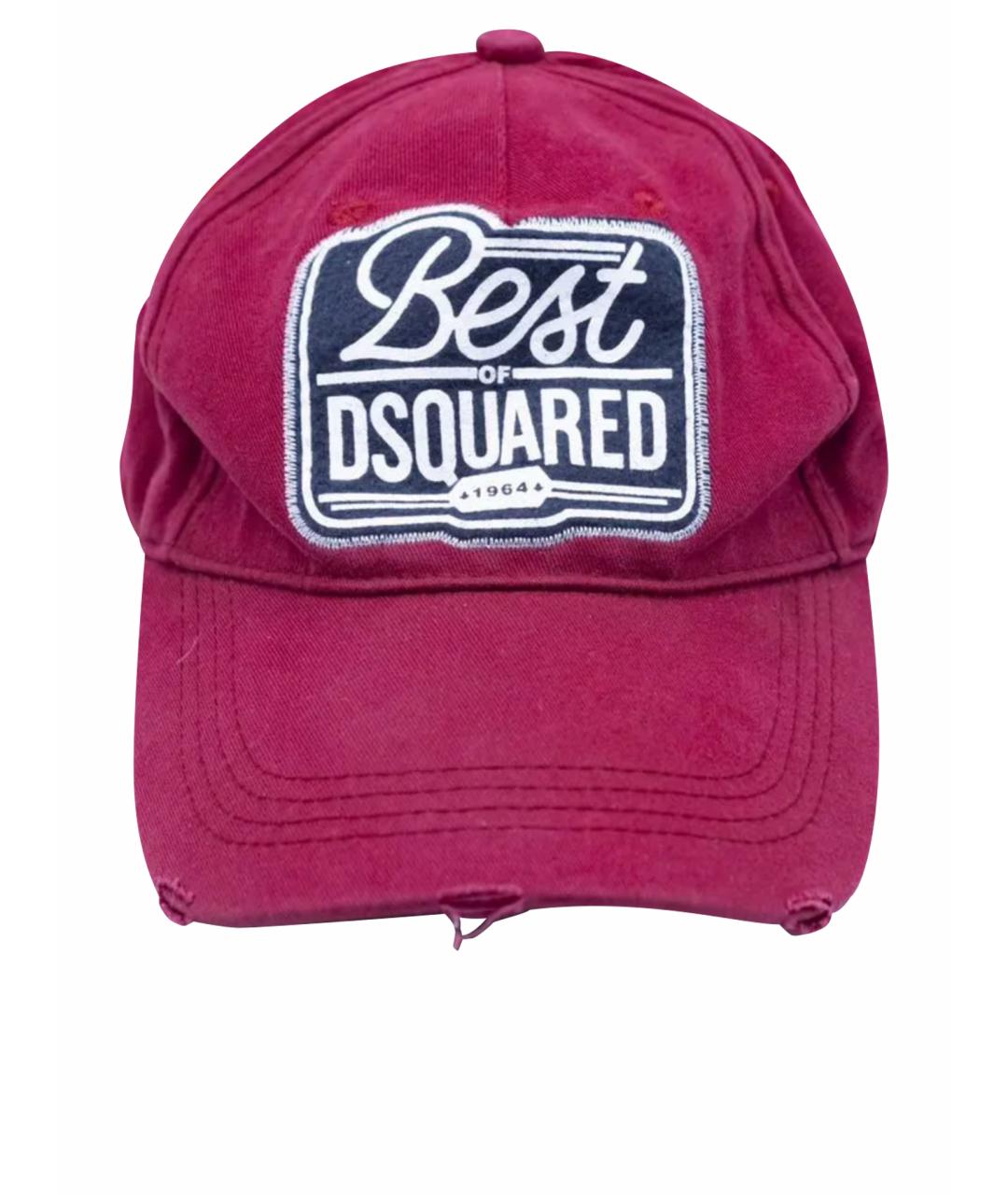DSQUARED2 Красная хлопковая кепка/бейсболка, фото 1