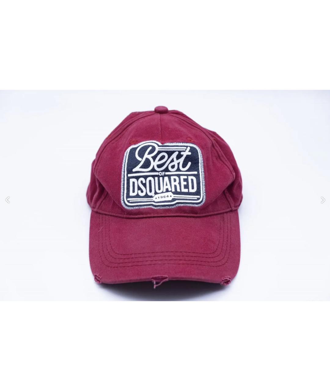 DSQUARED2 Красная хлопковая кепка/бейсболка, фото 4