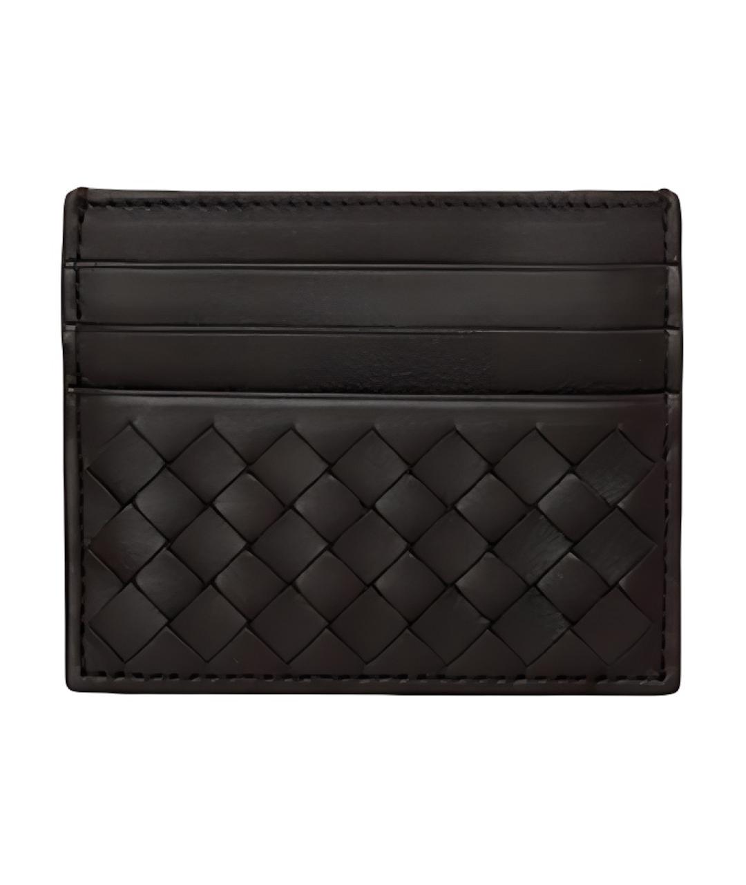 BOTTEGA VENETA Коричневый кожаный кардхолдер, фото 1