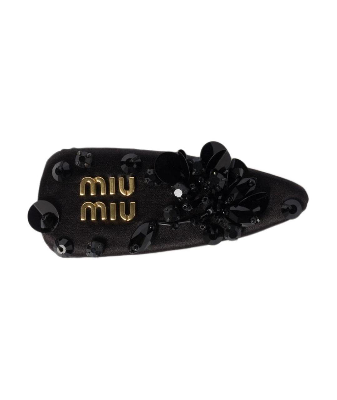 MIU MIU Черная заколка, фото 1