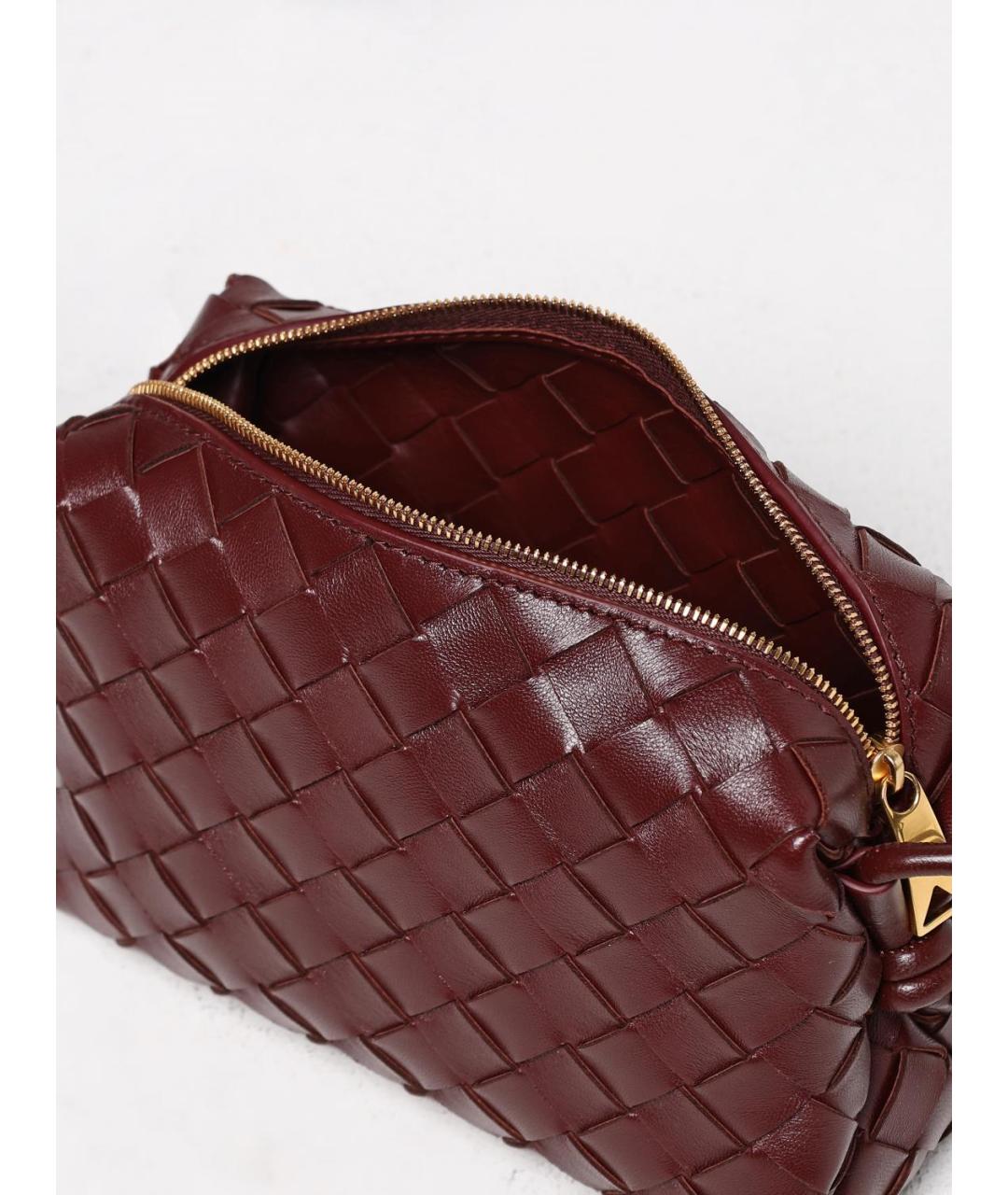 BOTTEGA VENETA Коричневая кожаная сумка через плечо, фото 5