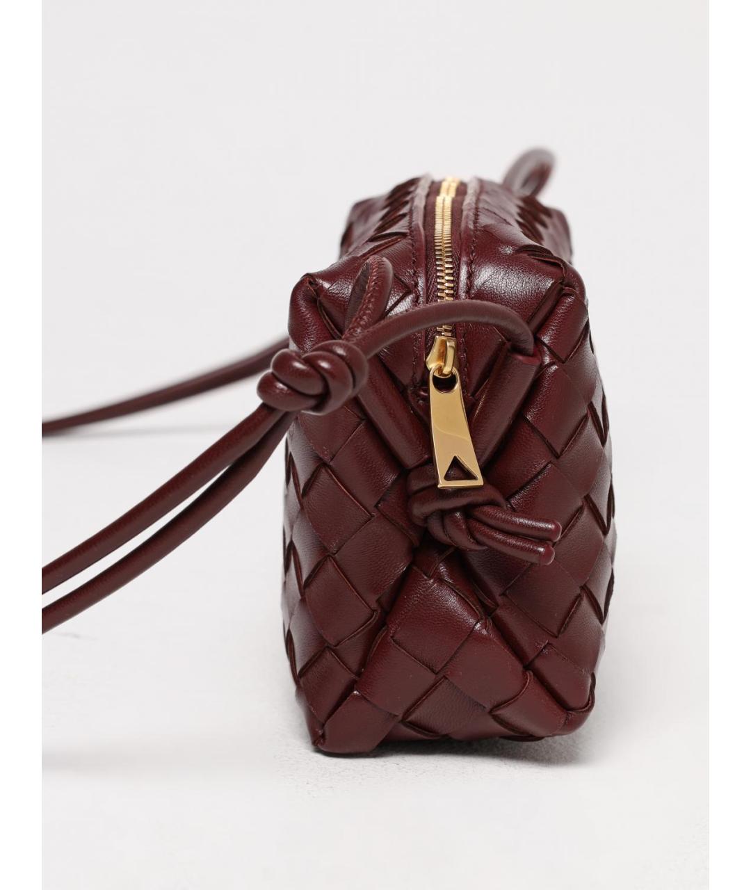 BOTTEGA VENETA Коричневая кожаная сумка через плечо, фото 4