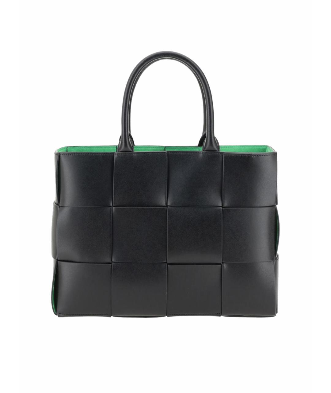 BOTTEGA VENETA Черная кожаная сумка тоут, фото 1