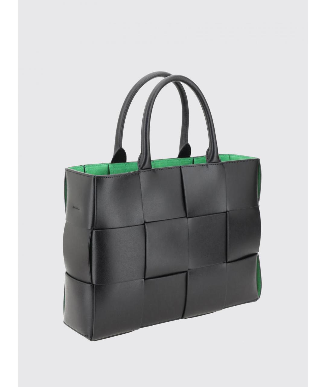 BOTTEGA VENETA Черная кожаная сумка тоут, фото 2