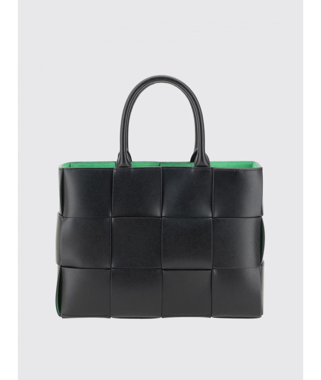 BOTTEGA VENETA Черная кожаная сумка тоут, фото 4