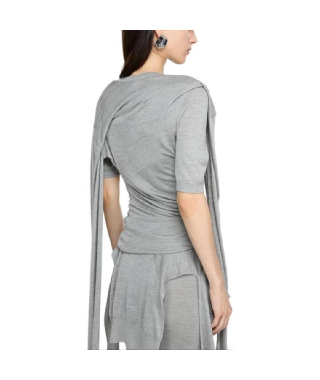 ACNE STUDIOS Серая хлопковая футболка, фото 3