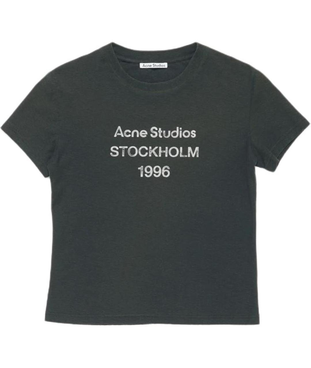 ACNE STUDIOS Черная хлопковая футболка, фото 1