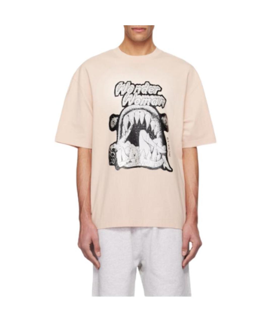 ACNE STUDIOS Розовая хлопковая футболка, фото 5