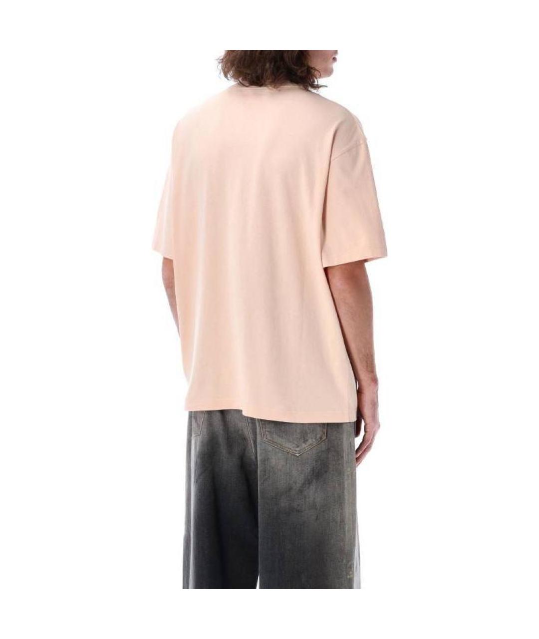 ACNE STUDIOS Розовая хлопковая футболка, фото 2