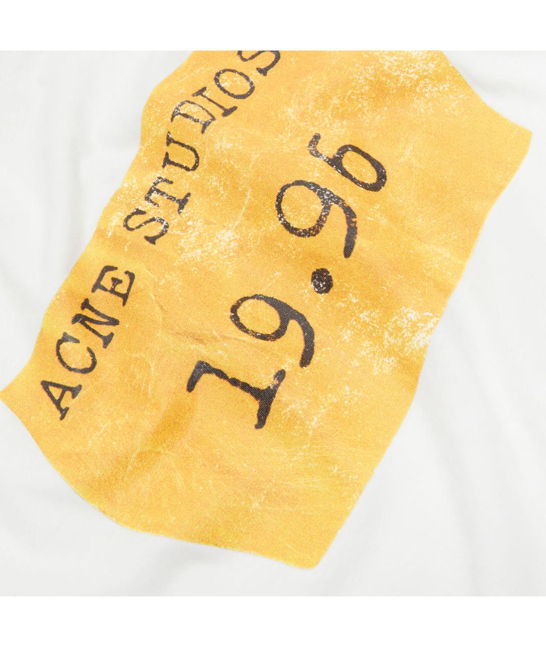 ACNE STUDIOS Белая хлопковая футболка, фото 2