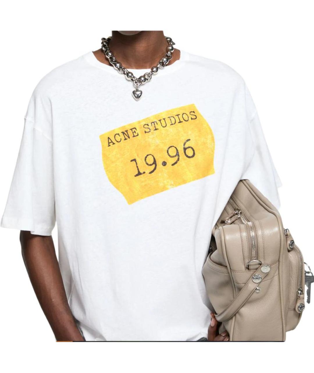 ACNE STUDIOS Белая хлопковая футболка, фото 5
