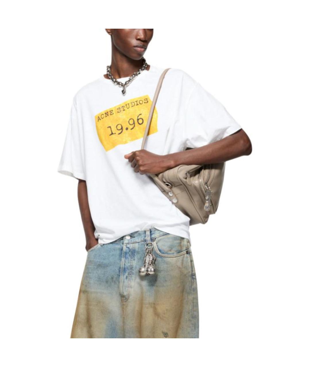 ACNE STUDIOS Белая хлопковая футболка, фото 3