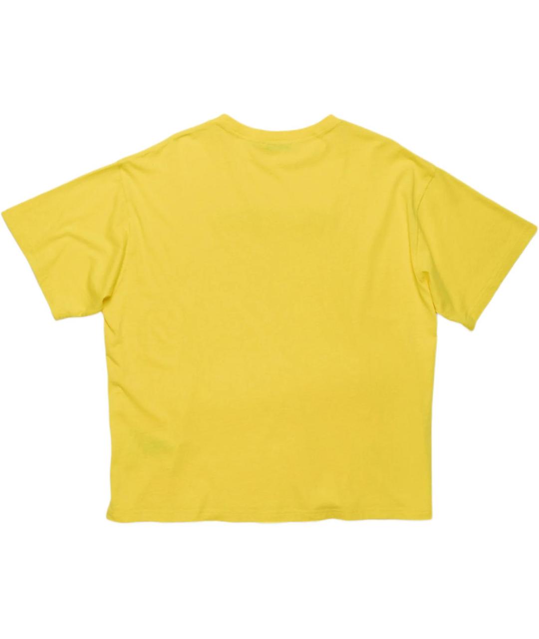 ACNE STUDIOS Желтая хлопковая футболка, фото 2