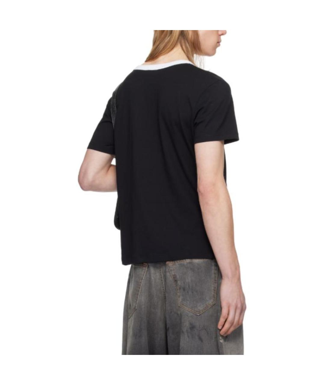 ACNE STUDIOS Черная хлопковая футболка, фото 2