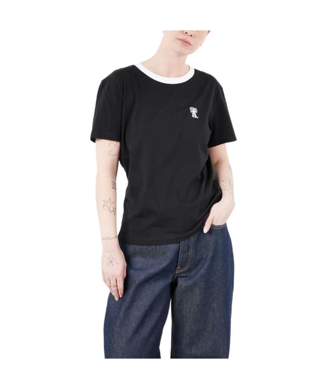 ACNE STUDIOS Черная хлопковая футболка, фото 6