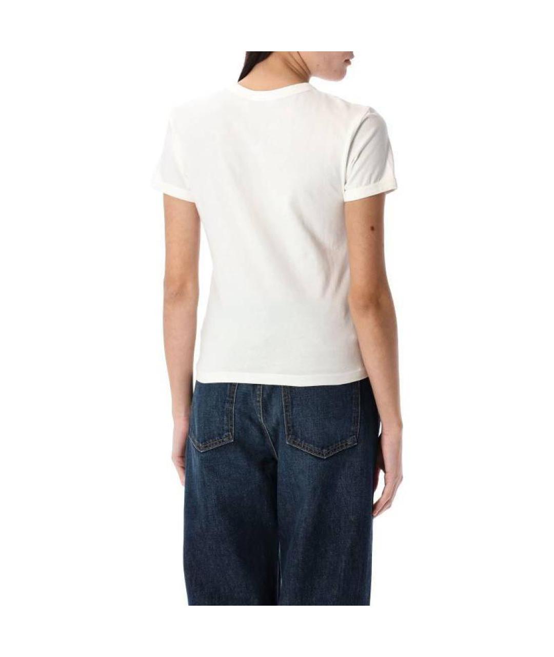 ACNE STUDIOS Белая хлопковая футболка, фото 3