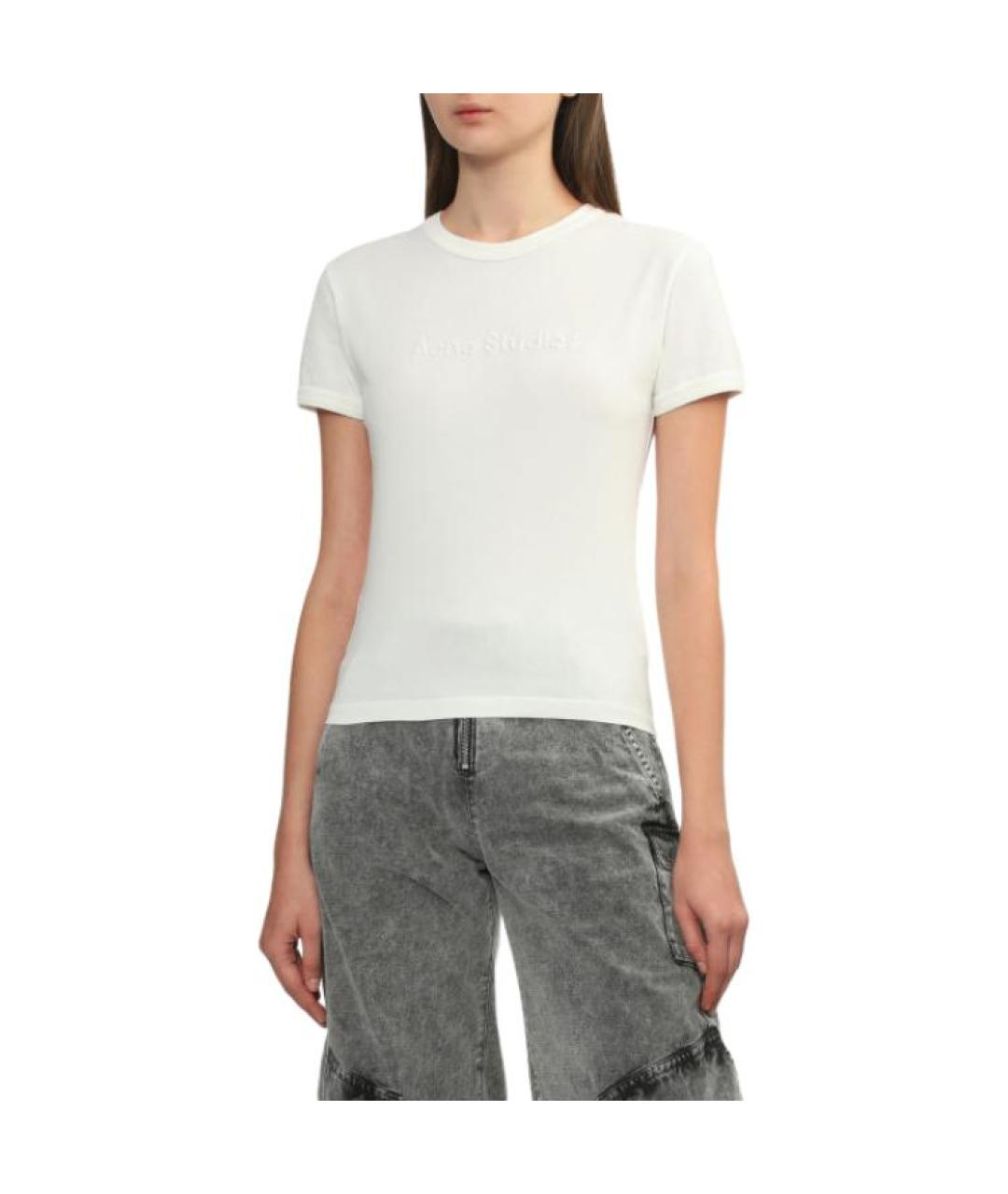 ACNE STUDIOS Белая хлопковая футболка, фото 5