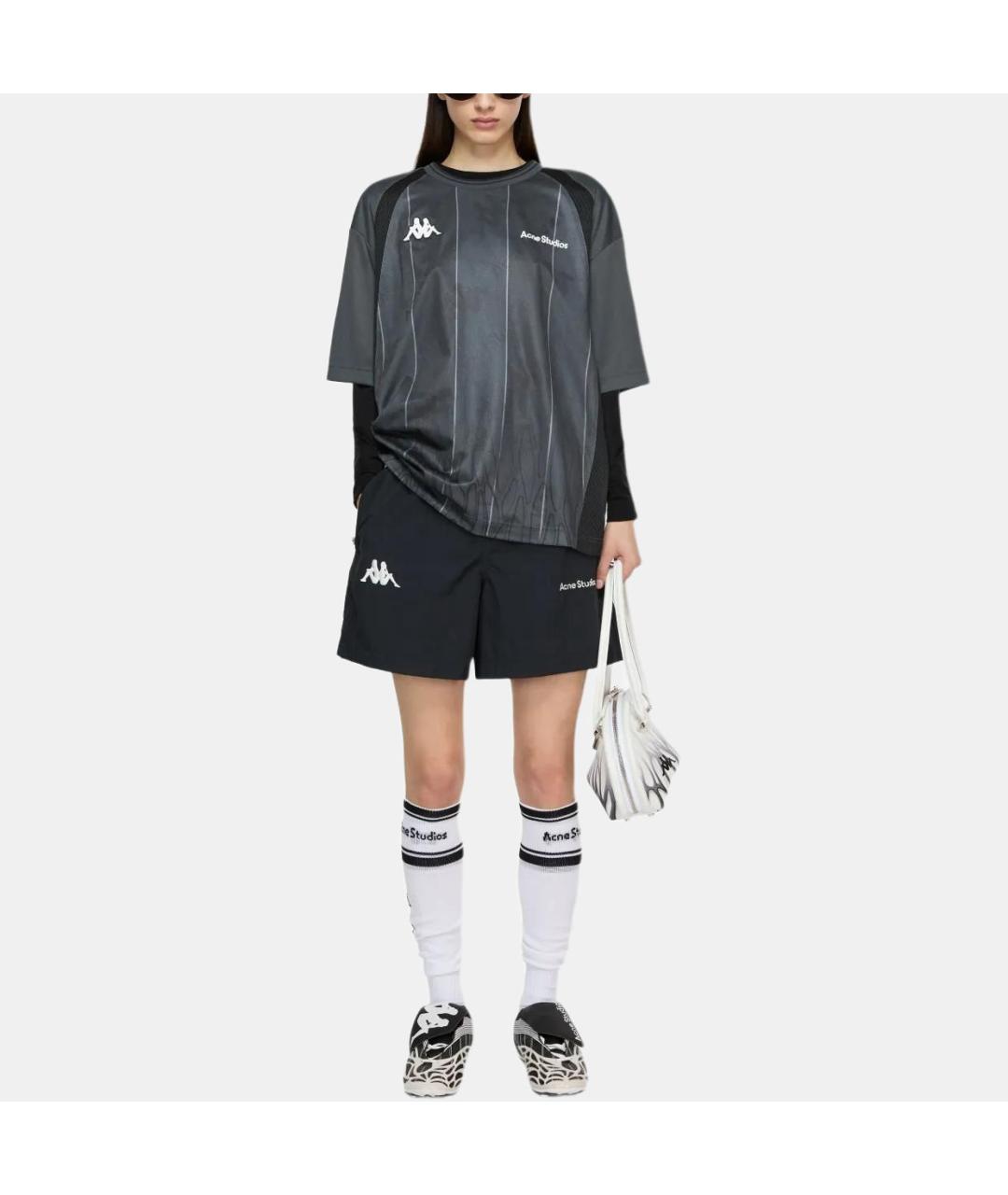 ACNE STUDIOS Черная хлопковая футболка, фото 5