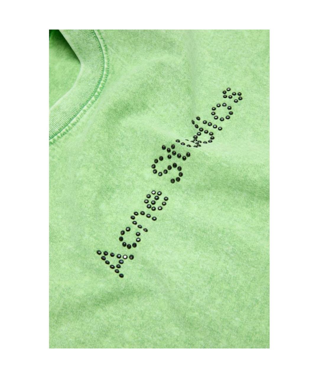 ACNE STUDIOS Зеленая футболка, фото 2