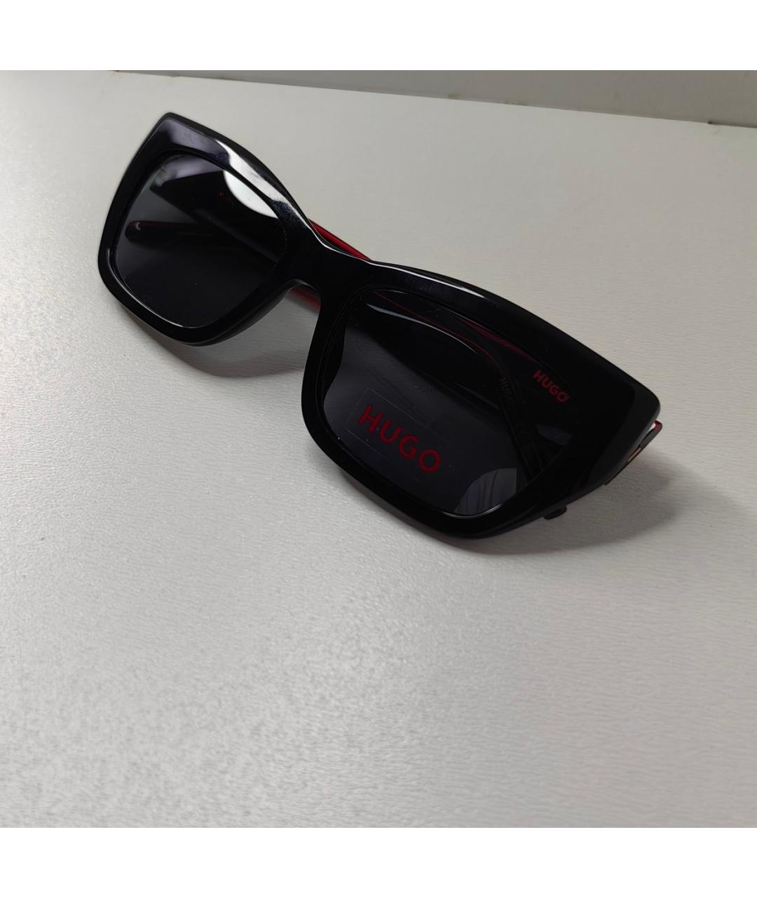 HUGO BOSS Черные пластиковые солнцезащитные очки, фото 3