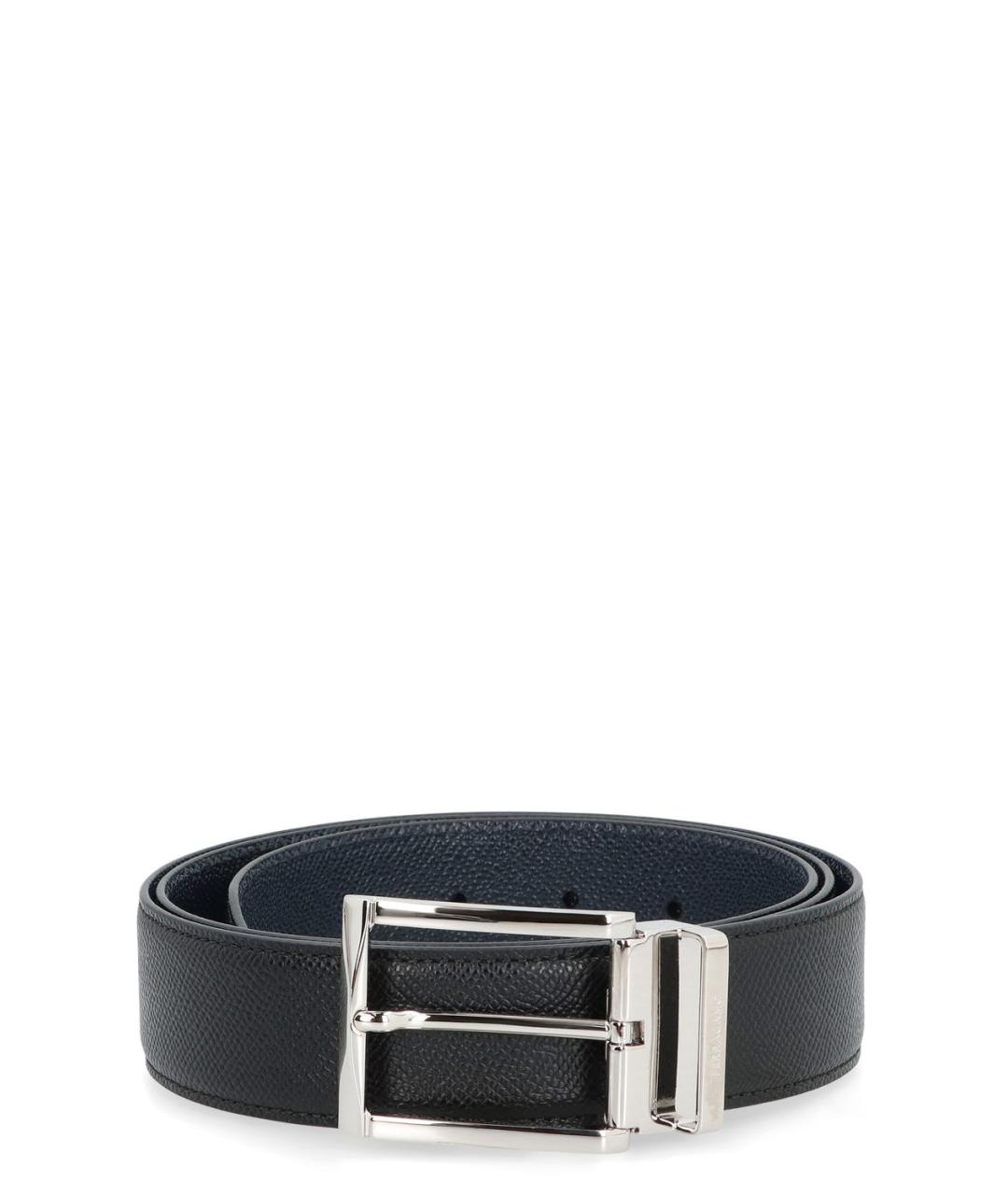 FERRAGAMO Черный кожаный ремень, фото 1