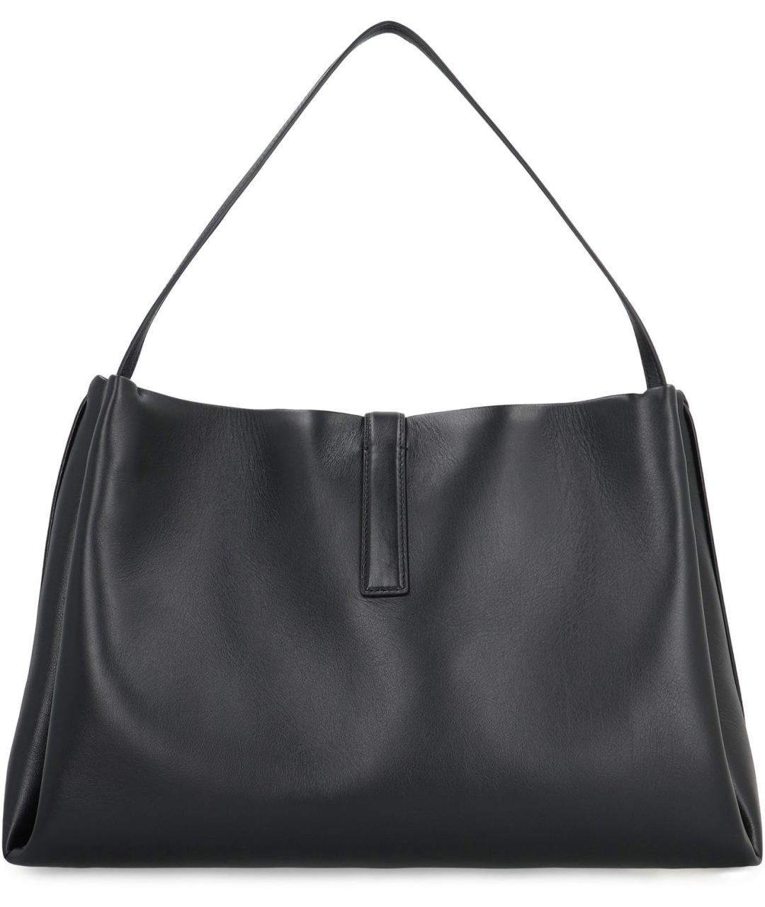 FERRAGAMO Черная кожаная сумка тоут, фото 4
