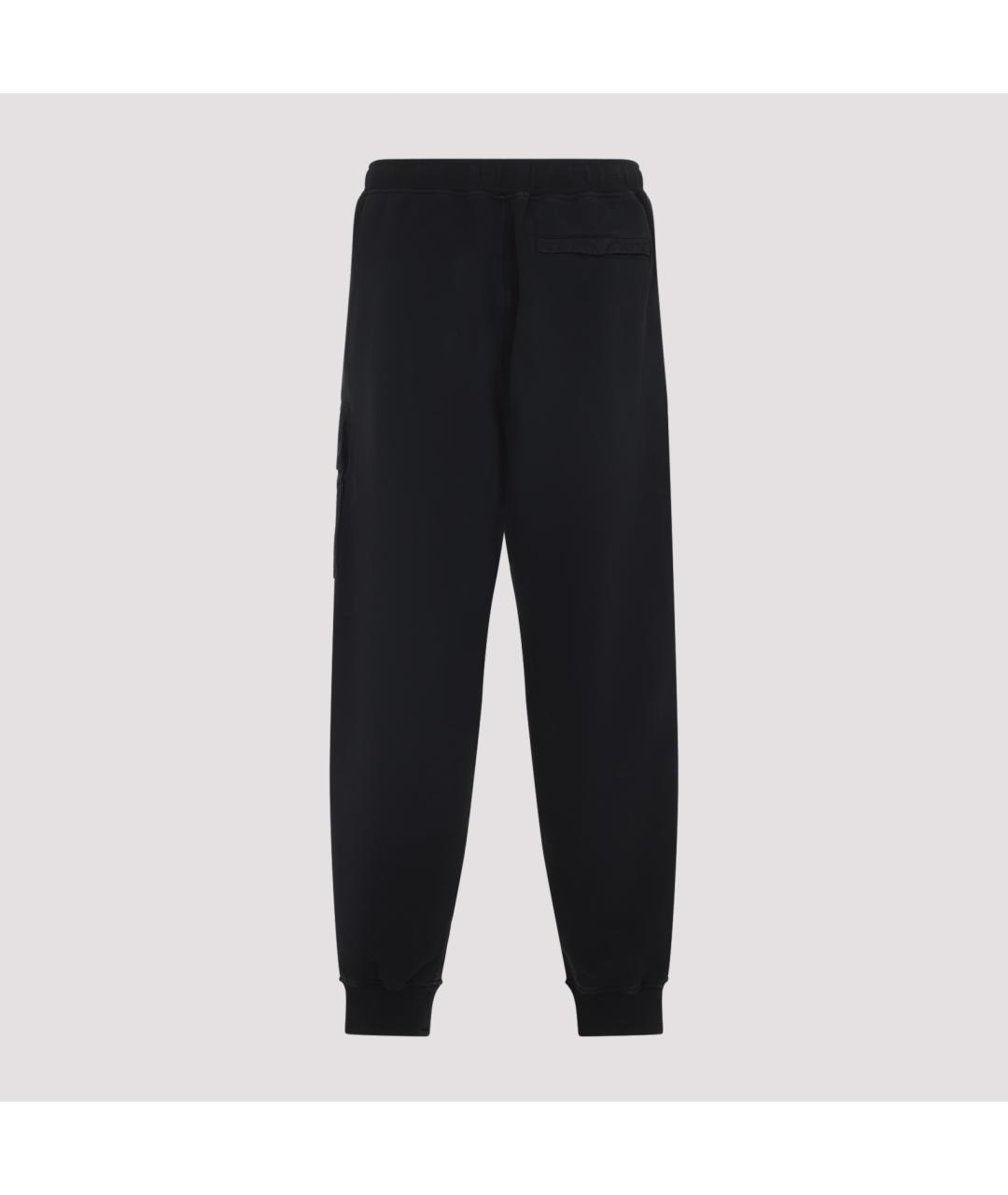 STONE ISLAND Черные хлопковые повседневные брюки, фото 2
