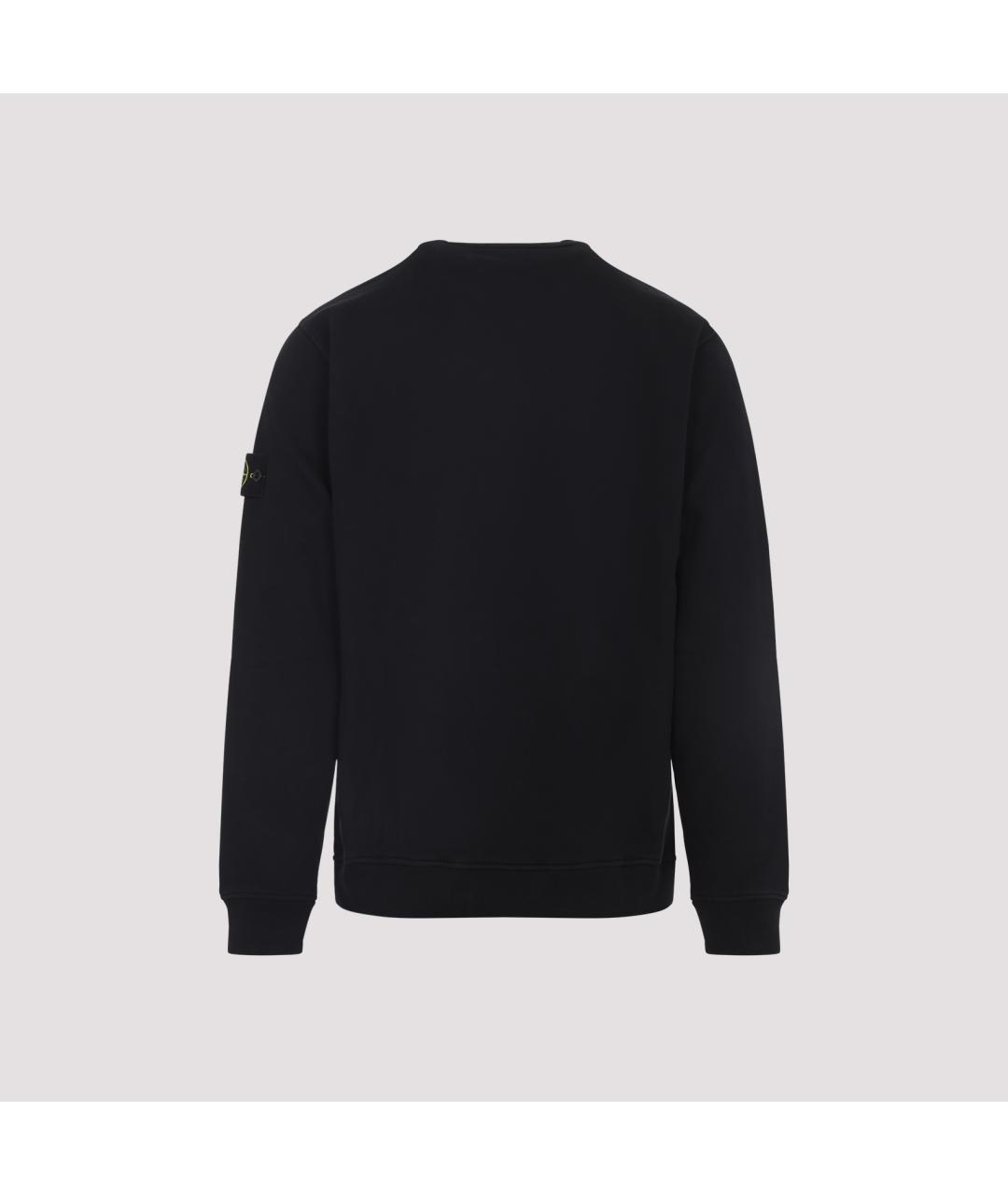 STONE ISLAND Черный хлопковый джемпер / свитер, фото 2