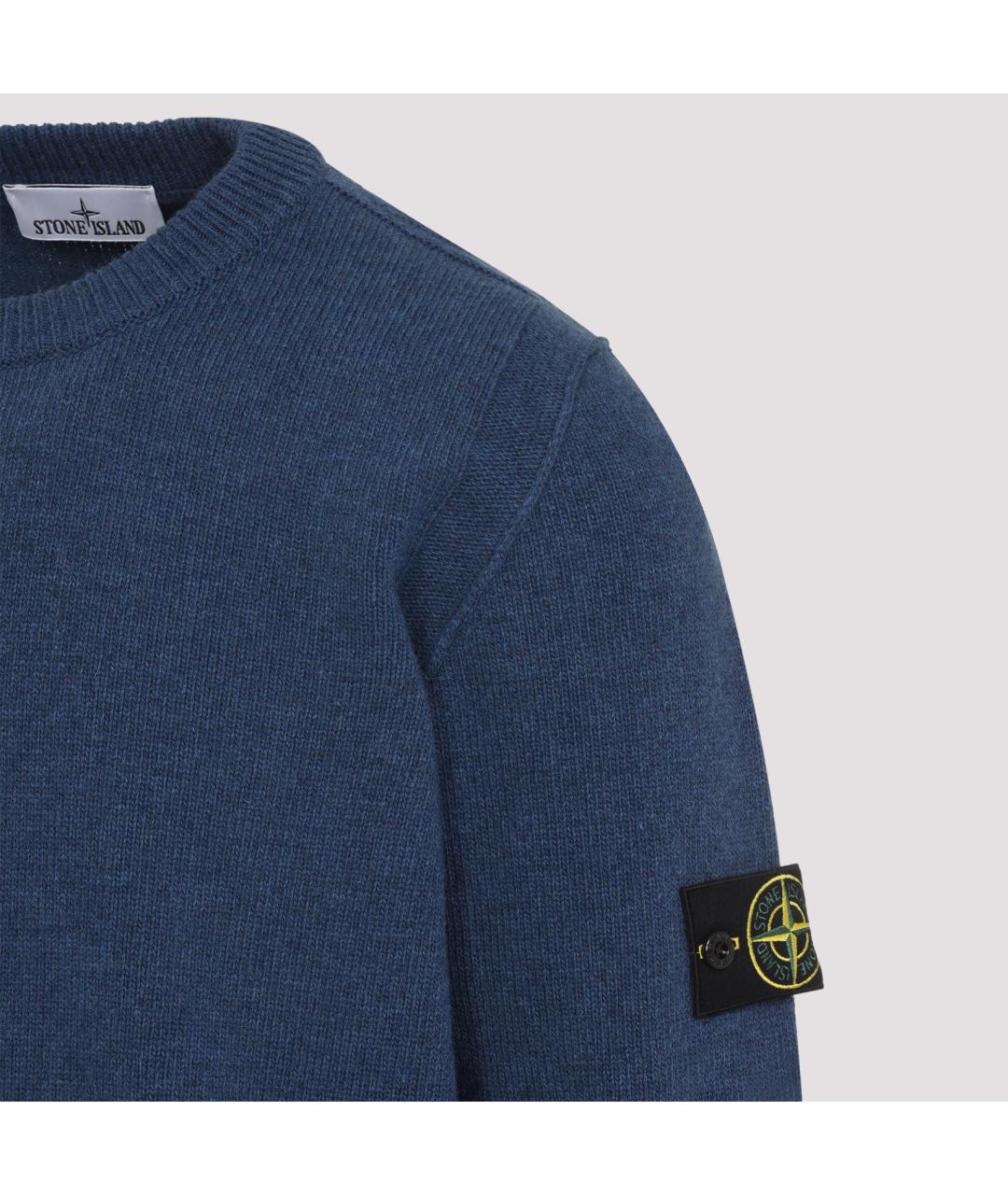 STONE ISLAND Синий шерстяной джемпер / свитер, фото 3