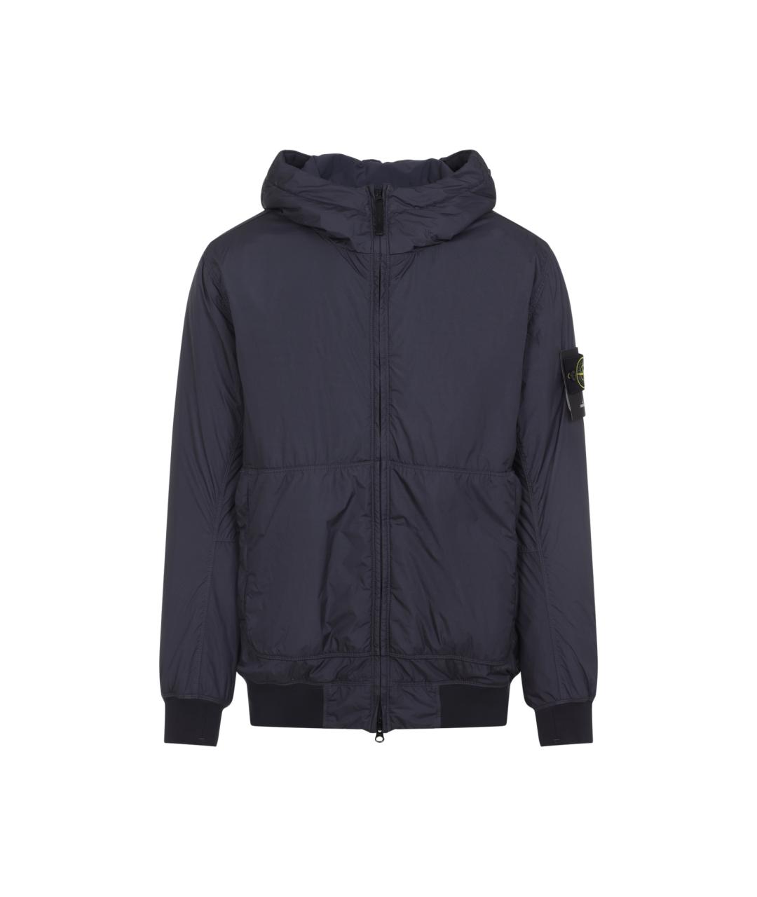 STONE ISLAND Темно-синяя полиамидовая куртка, фото 1