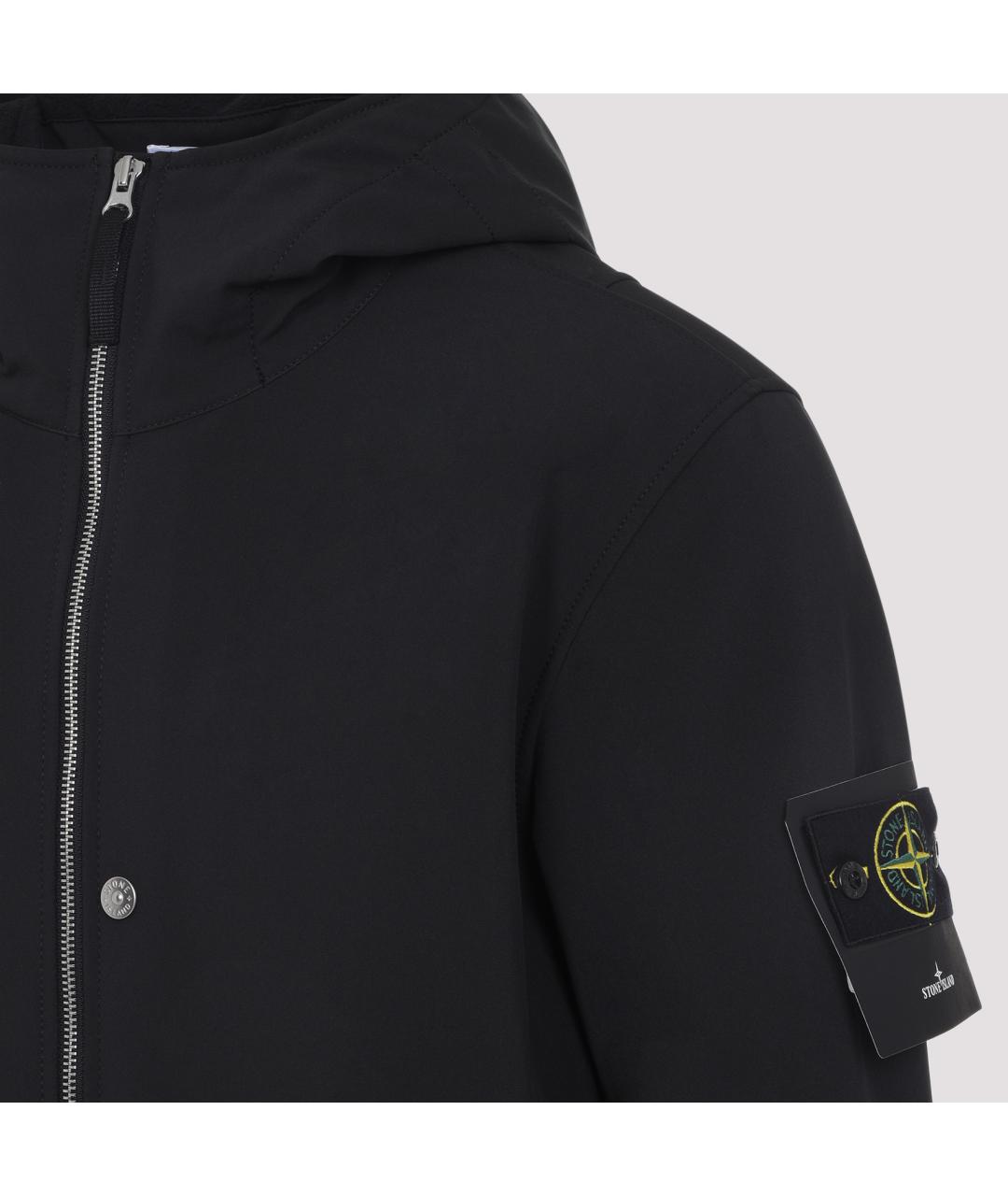 STONE ISLAND Черная полиэстеровая куртка, фото 4