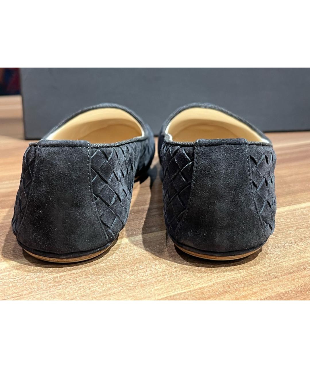 BOTTEGA VENETA Коричневые замшевые балетки, фото 4