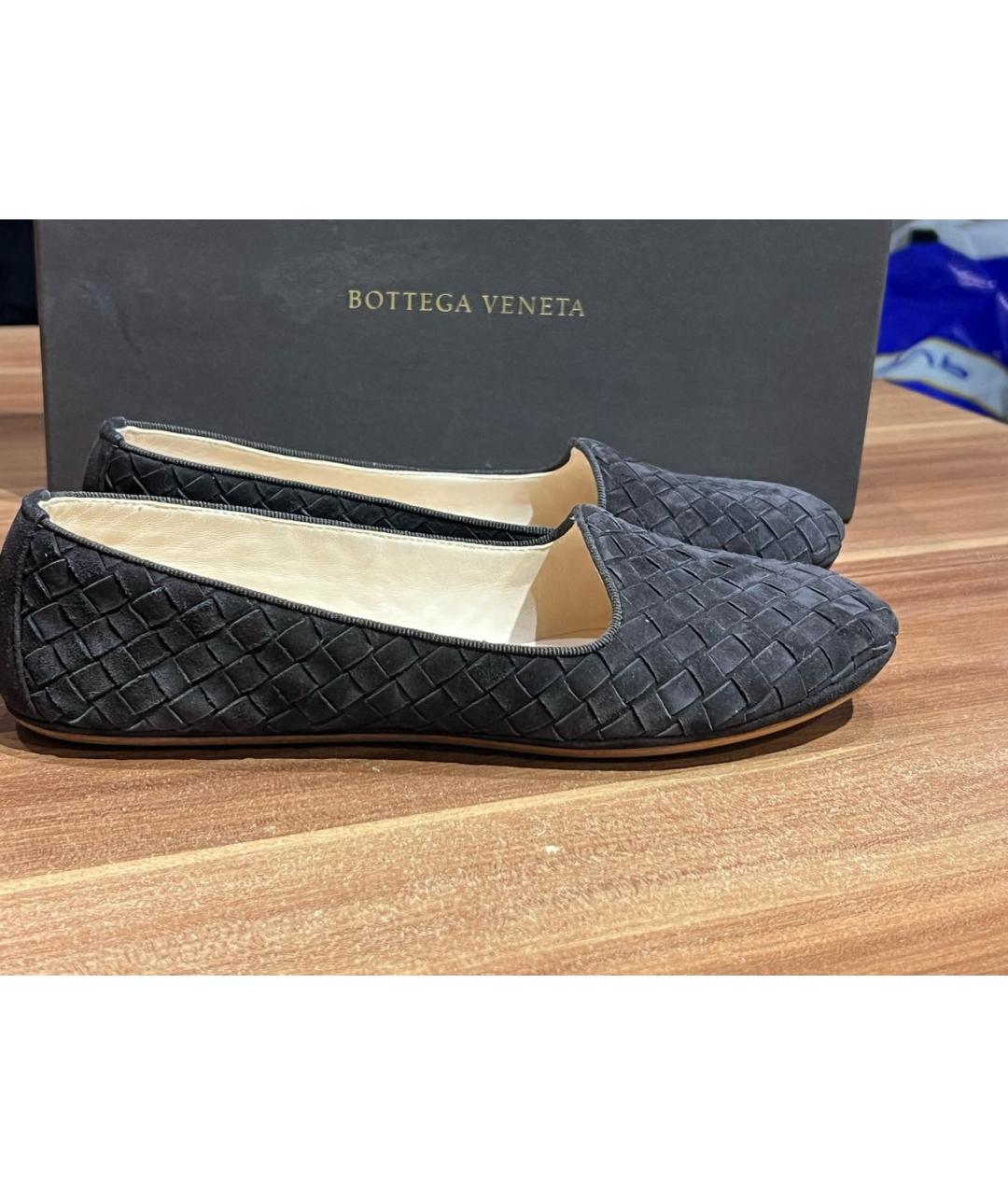 BOTTEGA VENETA Коричневые замшевые балетки, фото 8