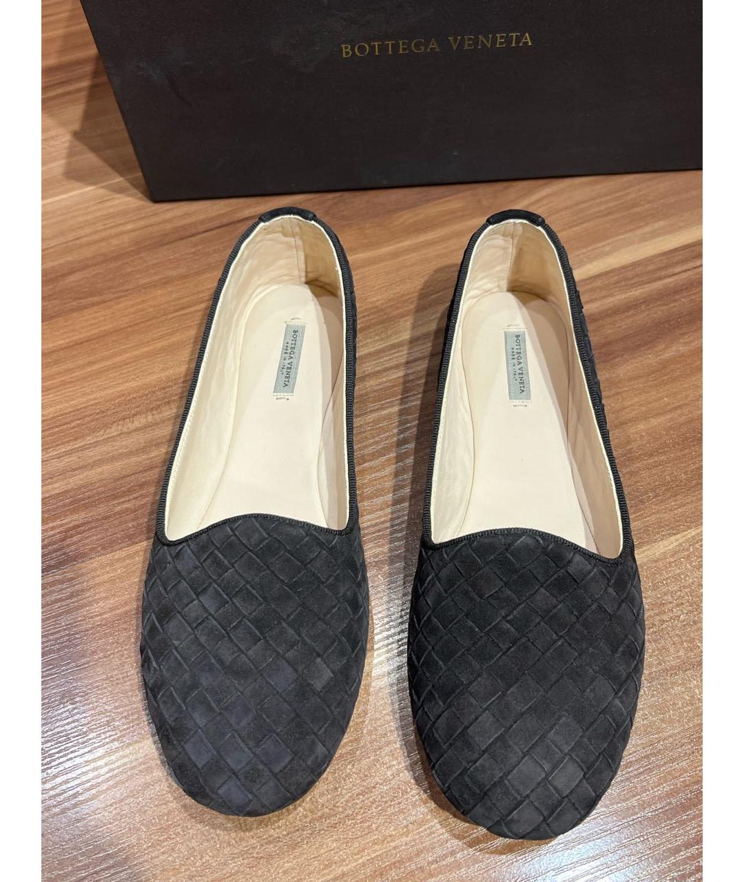 BOTTEGA VENETA Коричневые замшевые балетки, фото 2