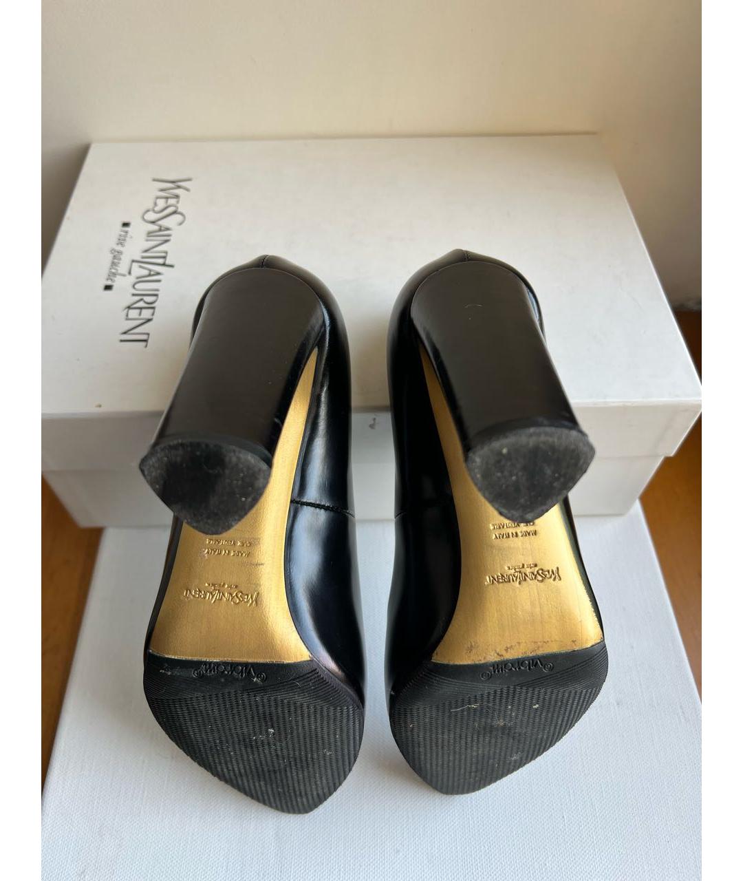 YVES SAINT LAURENT BEAUTY Черные кожаные туфли, фото 5