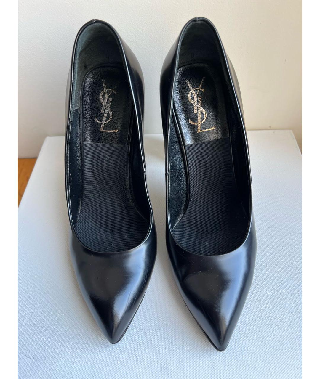 YVES SAINT LAURENT BEAUTY Черные кожаные туфли, фото 2