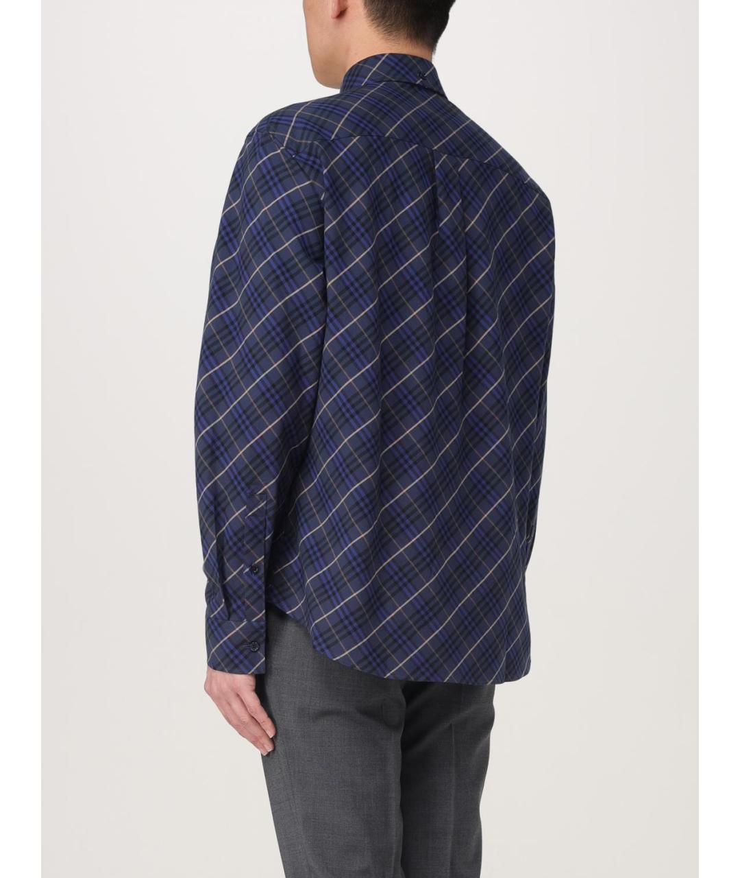 BURBERRY Темно-синяя кэжуал рубашка, фото 4
