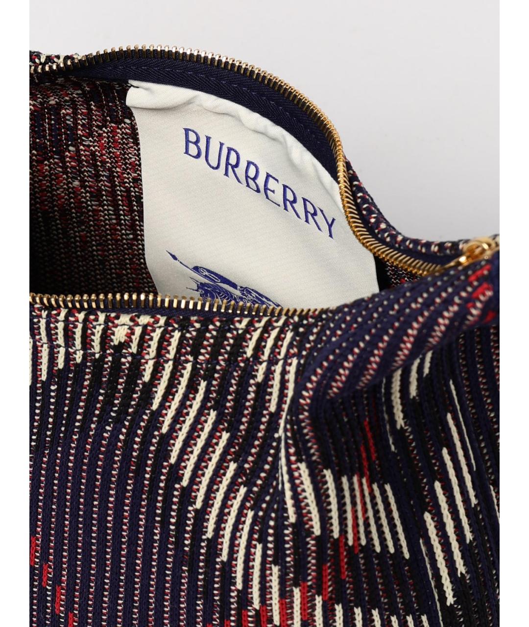 BURBERRY Фиолетовая тканевая сумка с короткими ручками, фото 5